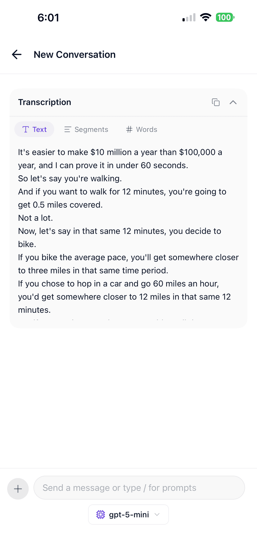 Full transcript of a viral video