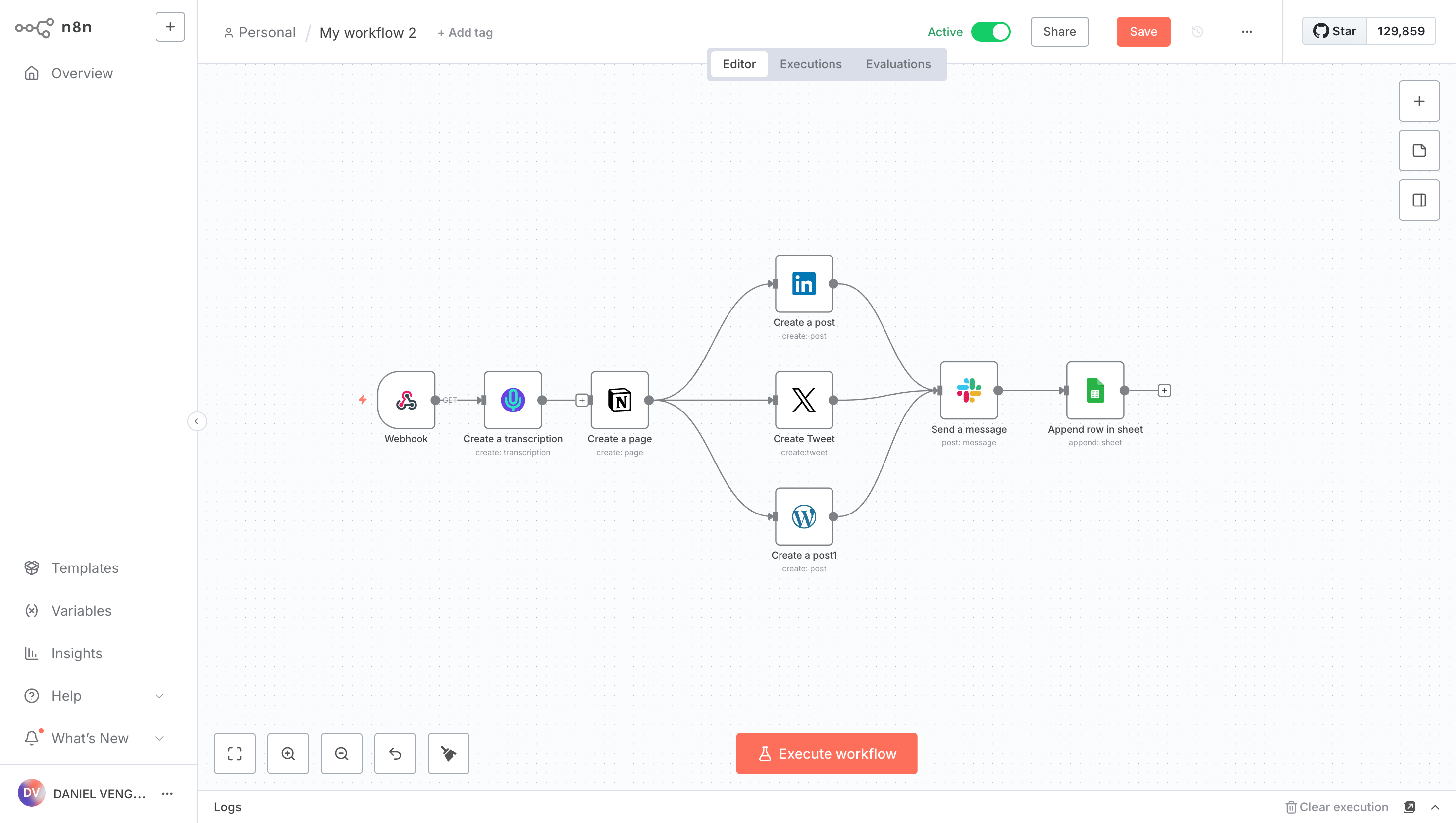 Advanced n8n workflow examples for Instagram and TikTok video transcription and content repurposing